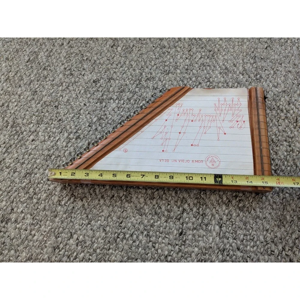 15 String Harp Arpa Magica Zither Style Harp Wooden Instrument 16x8